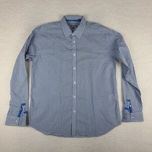 Jeremy Argyle NYC Shirt Mens XL Blue Check‎ Plaid Dress Button Up